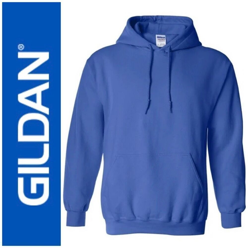 GILDAN - NWOT - L Sz S Heavy Blend Hooded Sweatshirt in Royal. Cotton/Poly Blend